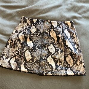 Urban Outfitters Snake Print Mini Skirt